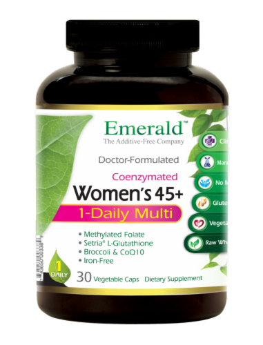 Emerald 1-Daily Women's 45+ Multivitamin Vegetable Caps Perspective: front