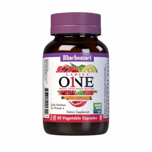 Bluebonnet® Ladies' One® Whole Food Based Multiple - Vegetable Capsules Perspective: front