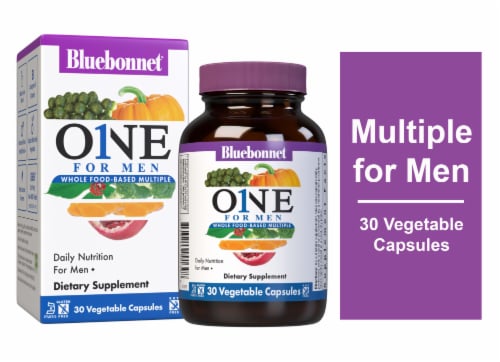 Bluebonnet® Men's One® Whole Food Based Multiple - Vegetable Capsules Perspective: front