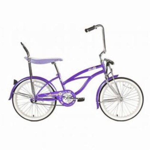 Micargi HERO F PP Female Beach Cruiser Banana Seat Bicycle Purple 1 QFC