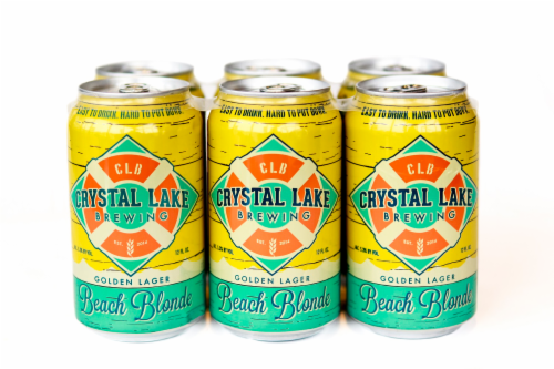 Crystal Lake Brewing Beach Blonde Golden Lager Perspective: front