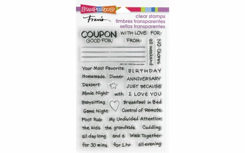 Stampendous Clear Stamp Fran's Coupons Gift Perspective: front