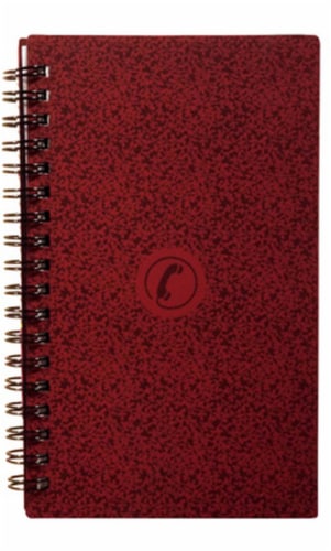 PlanAhead Wirebound Address Book - Red Perspective: front