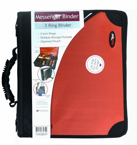 Buy Pencil Pouch for Binder with 2 Zip Pockets & Front Mesh Pocket