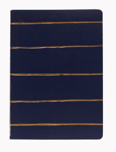 PlanAhead See It Better Undated Stitched Monthly Planner - Blue/Gold Perspective: front