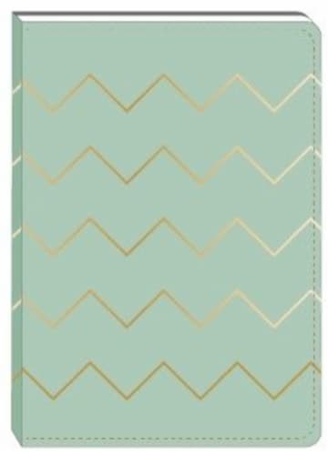 PlanAhead Debossed Jumbo Leather Journal - Sage/Gold Perspective: front