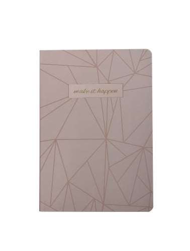 PlanAhead Pink Paperback Medium Flex Journal Perspective: front