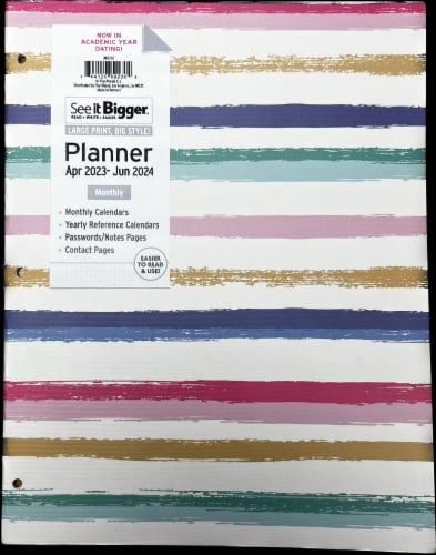 PlanAhead® See it Bigger April 2023 - June 2024 Monthly Planner Perspective: front