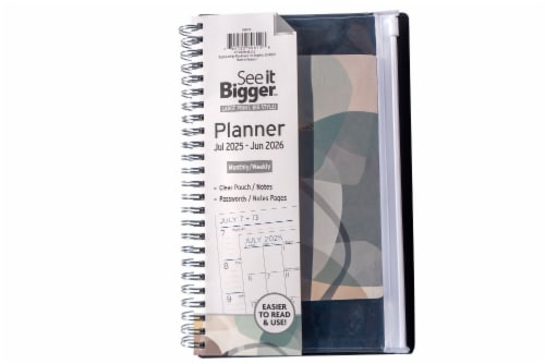PlanAhead 2025 Student Planner With Pouches & Notes PDQ Perspective: front