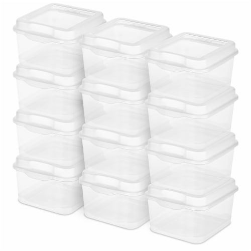 Sterilite Plastic FlipTop Hinged Storage Box Container w/ Latching Lid (12  Pack), 1 Piece - Food 4 Less