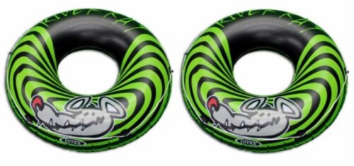 2-Pack Intex River Rat 48-Inch Inflatable Tubes For Lake/Pool/River | 2 x 68209E Perspective: front