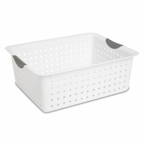 genopfyldning linse korrelat Sterilite Large Ultra Plastic Storage Bin Baskets with Handles, White, 6  Pack, 1 Piece - Ralphs