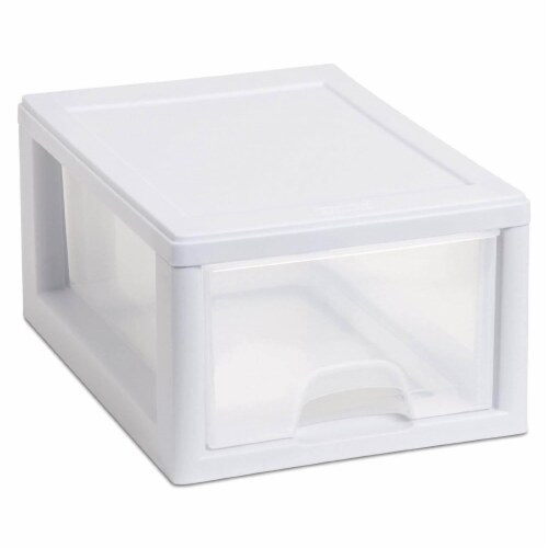 Sterilite Clear Plastic Stackable Small 3 Drawer Storage System