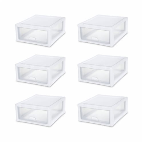 Sterilite 16 Quart Clear Plastic Stacking Storage Drawer Container Box (6  Pack), 6pk - Harris Teeter