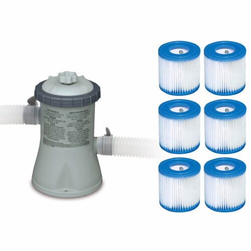 Intex 330 GPH Easy Set Pool Filter Pump with Type H Filter Cartridges
