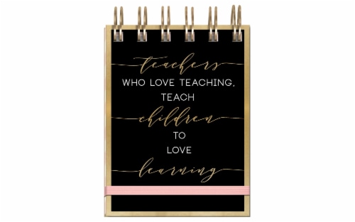 Lady Jayne Spiral Note Pad Love Learning Foil Perspective: front