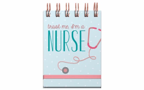 Lady Jayne Spiral Note Pad Trust Nurse Foil Perspective: front