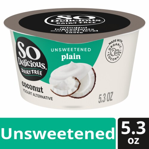 So Delicious Dairy Free Unsweetened Plain Coconut Milk Yogurt Carton Perspective: front