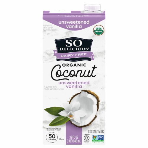 SO Delicious® Organic Unsweetened Vanilla Coconut Milk Perspective: front