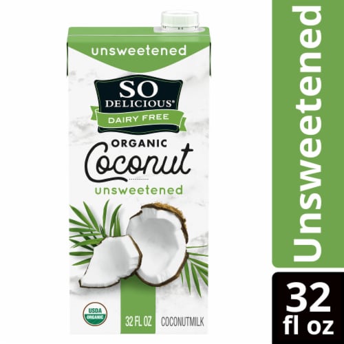 SO Delicious® Dairy Free Organic Unsweetened Coconut Milk Perspective: front