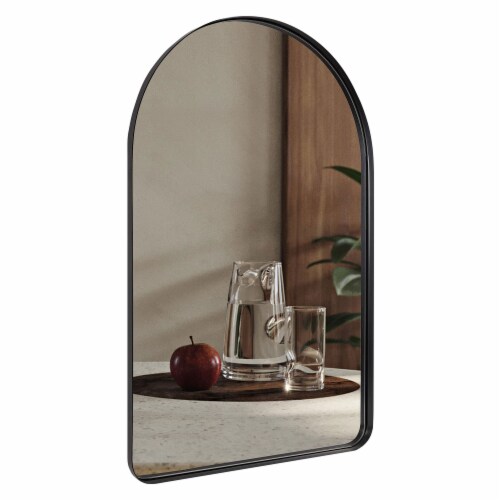 ANDY STAR 22 x 35 Inch Wall Mounted Metal Frame Arched Vanity Mirror