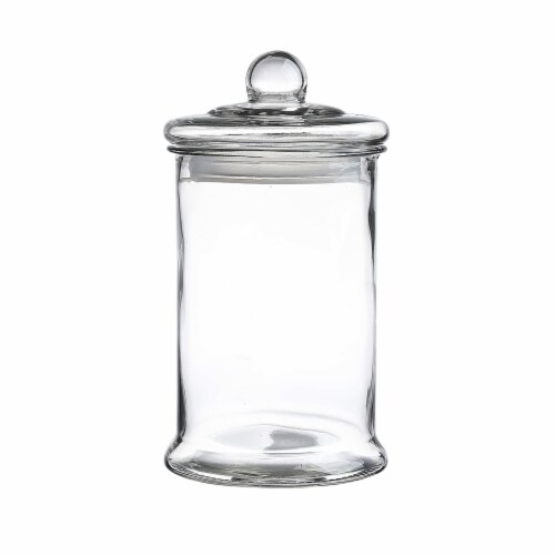 Glass Apothecary Jars with Lids, Decorative Display Canisters, Clear  Storage Organizers, Set of 3 