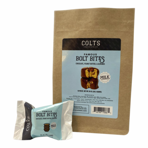 Colts Chocolates Famous Bolt Bites Perspective: front