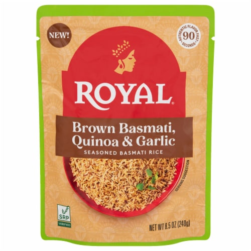 Royal Brown Basmati Quinoa & Garlic Seasoned Basmati Rice Perspective: front