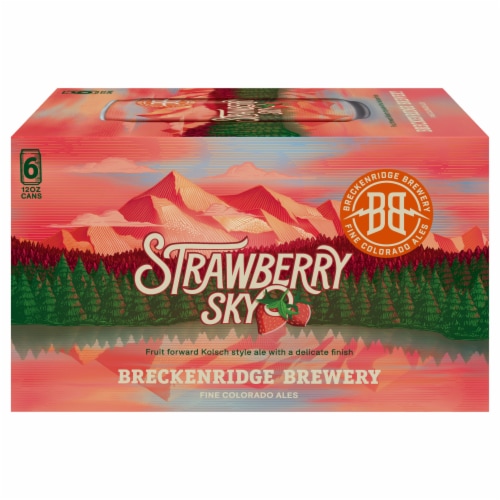 Breckenridge Brewery Strawberry Sky Beer Perspective: front