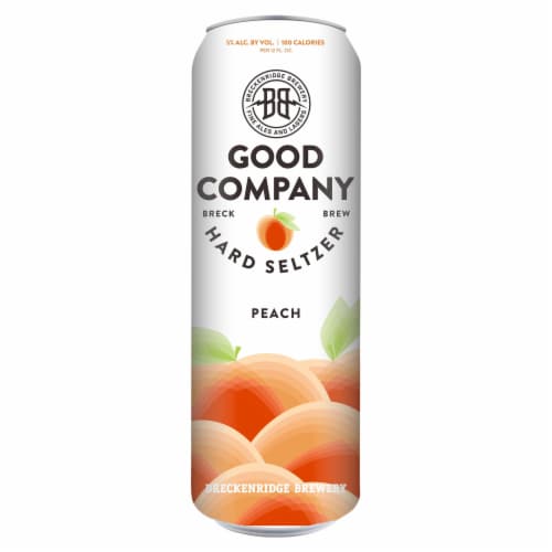Breckenridge Brewery Good Company Peach Hard Seltzer Single Can Perspective: front
