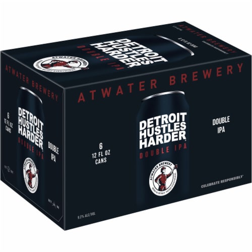 Atwater Detroit Hustles Harder Double IPA IPA Perspective: front