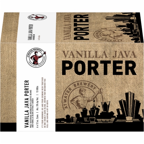 Atwater Vanilla Java Porter Porter Beer Cans Perspective: front