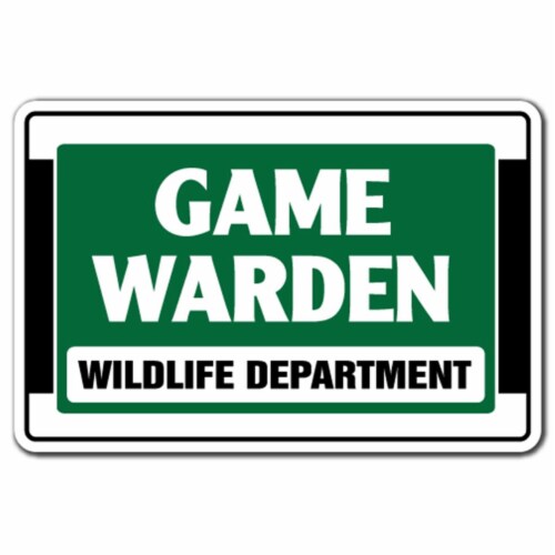 SignMission 5 x 7 in. Game Warden Wildlife Department Decal - Animals Perspective: front