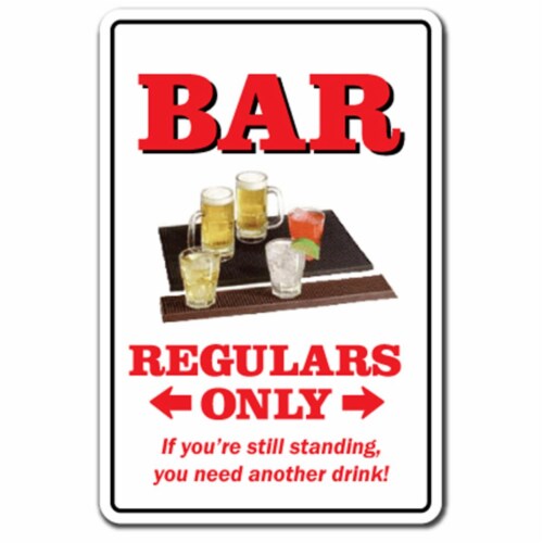 SignMission 8 x 12 in. Bar Decal Parking Decals - Pub Lounge Bartender Beer Home Liquor Drink Perspective: front
