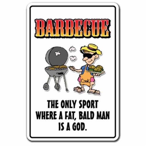 SignMission 8 x 12 in. Barbecue Parking Decal - BBQ Bar-B-Que Ribs Cookout Perspective: front