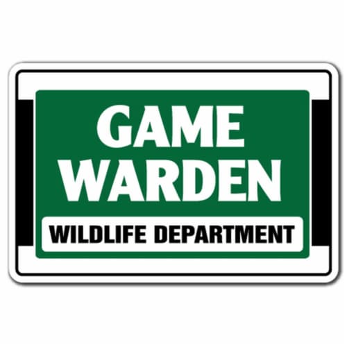 SignMission 8 x 12 in. Game Warden Wildlife Department Decal - Animals Perspective: front