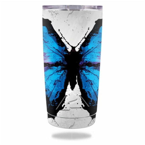 MightySkins OZTUM20-Butterfly Splash Skin for Ozark Trail 20 oz Tumbler 2016 - Butterfly Spla Perspective: front