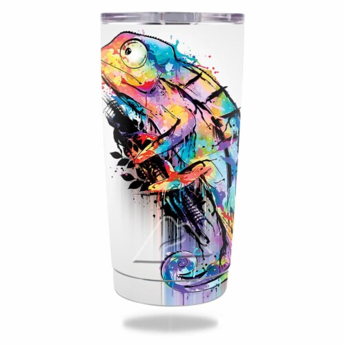 MightySkins OZTUM20-Rainbow Chameleon Skin for Ozark Trail 20 oz Tumbler 2016 - Rainbow Chame Perspective: front