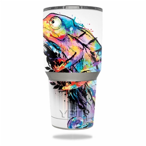 MightySkins YERAM30-Rainbow Chameleon Skin for Yeti 30 oz Tumbler - Rainbow Chameleon Perspective: front