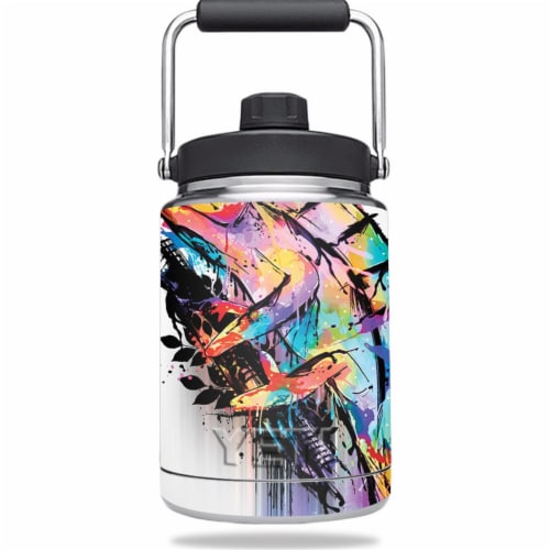 MightySkins YERAMJUG-Rainbow Chameleon Skin for Yeti 0.5 gal Jug - Rainbow Chameleon Perspective: front