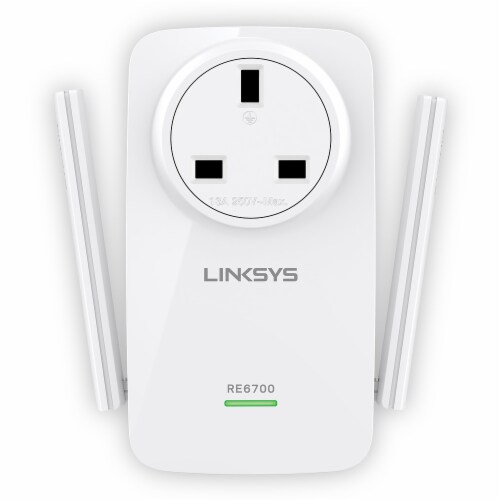 Linksys AC1200 Passthrough Range Extender - White Perspective: front