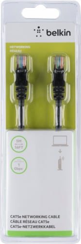 Belkin CAT5e Networking Cable - Black Perspective: front
