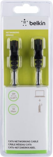 Belkin CAT6 Ethernet Networking Cable - Black Perspective: front
