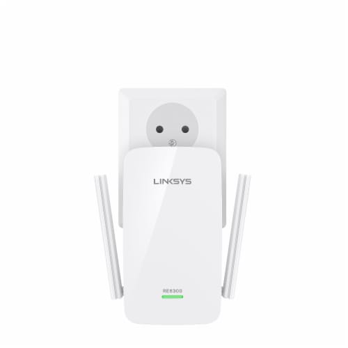 Linksys AC1200 Range Extender - White Perspective: front