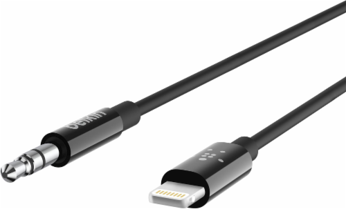 Belkin 3.5 mm Audio Cable with Lightning Connector - Black Perspective: front