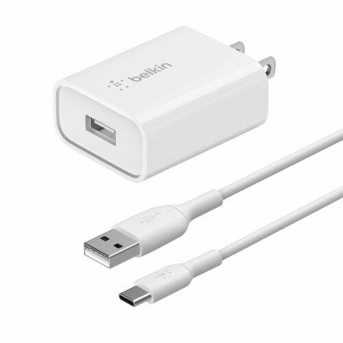 Belkin Single USB-A Wall Charger - White Perspective: front