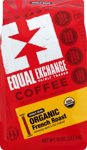Equal Exchange Organic French Roast Whole Bean Coffee Perspective: front