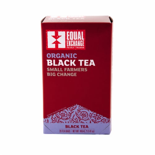Equal Exchange Organic Black Tea Bags 20 Count Perspective: front
