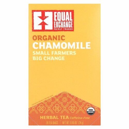 Equal Exchange Organic Chamomile Herbal Tea Bags Perspective: front