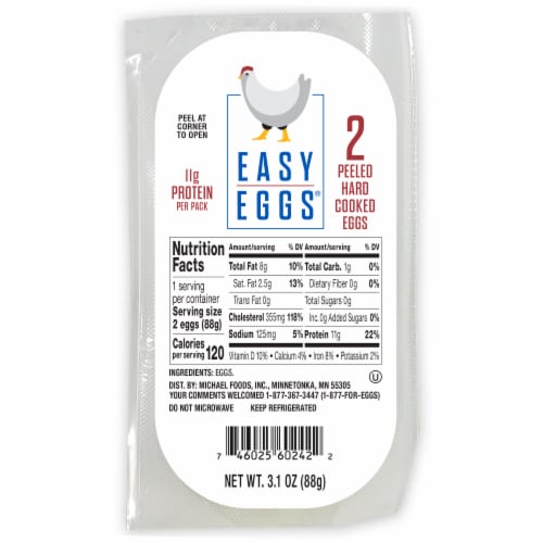 Easy Eggs® Peeled Hard Cooked Eggs Perspective: front